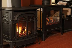 Gas stoves feature realistic flames