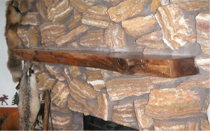 A log style mantel
