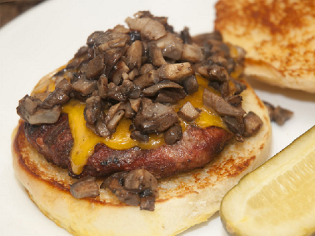 Gb Energy Wild Mushroom Cheddar Burger