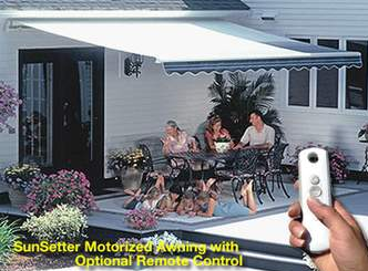 SunSetter Motorized Awnings with optional remote control