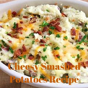 Grilled Thanksgiving Cheesy Smashed Potatoes Recipe