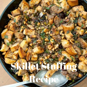 Grilled Thanksgiving Skillet Stuffing Recipe