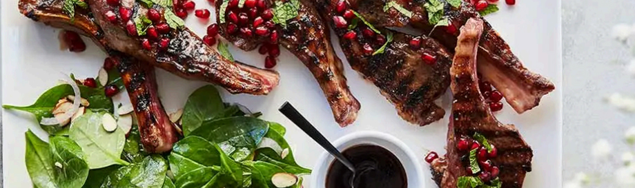 Pomegranate-Maple Glazed Lamb Chops